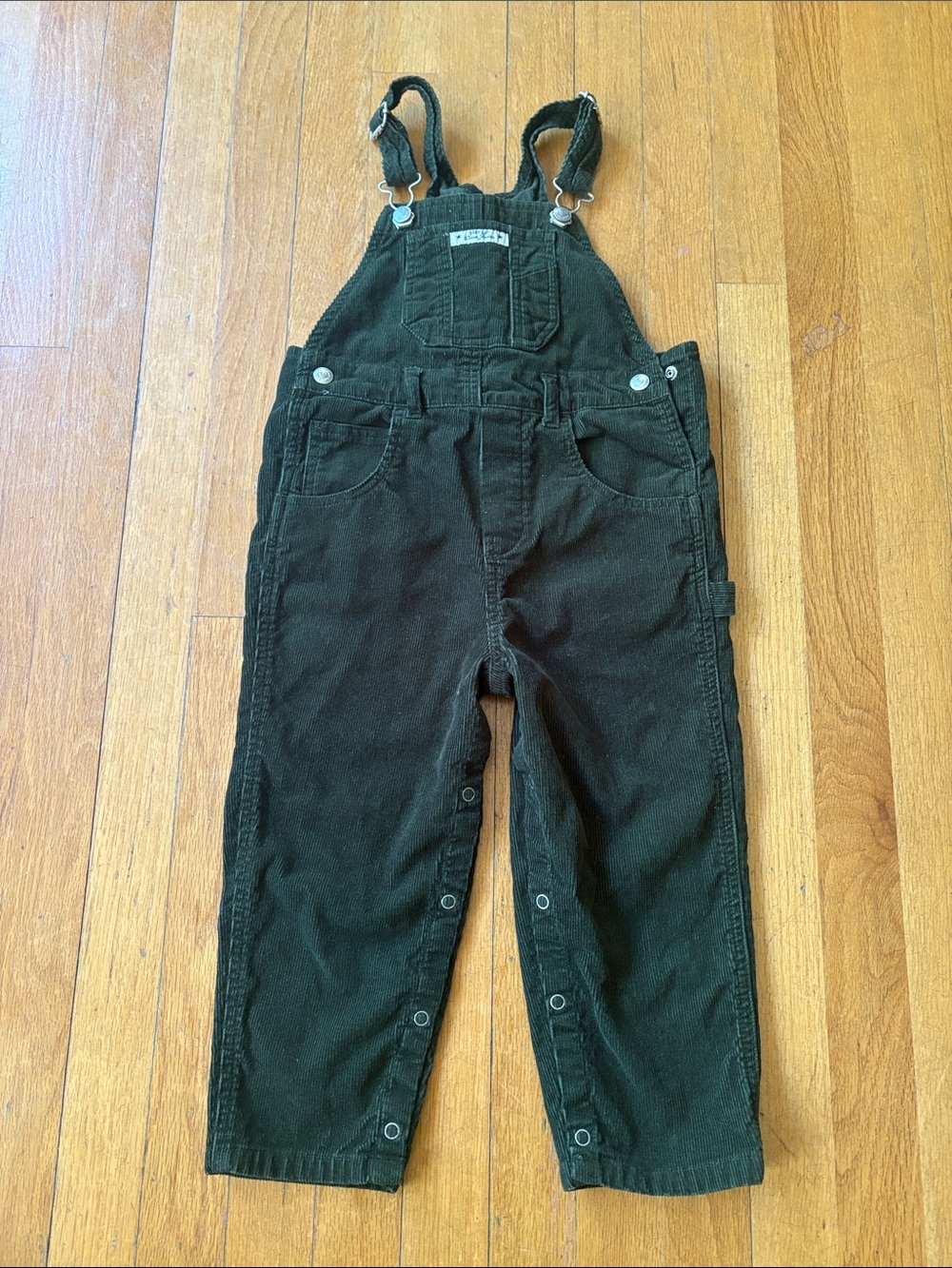 GAP Kids Corduroy Overalls in Dark Green